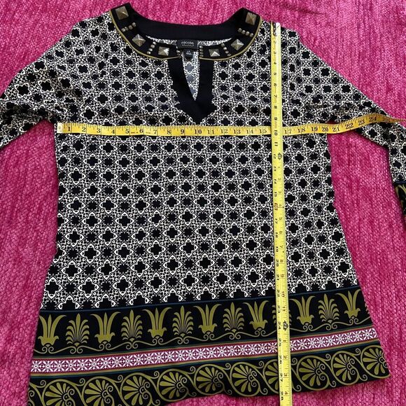 Nicole By Nicole Miller Embellished Tunic Top Size Large - Picture 7 of 10